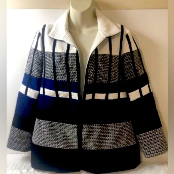 Chico's Jackets & Blazers - Chico’s Color Block Open Front Blazer Size Large (12/14)